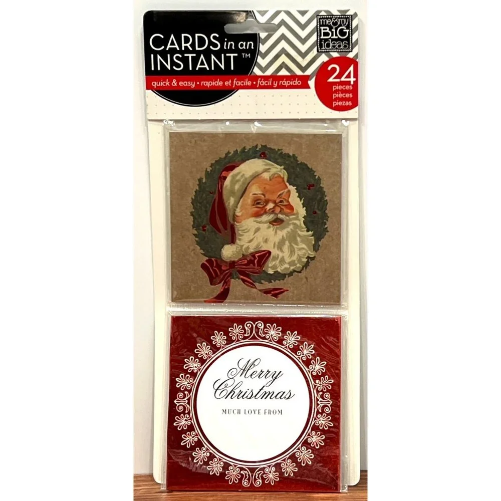 CEL-03 Cards in an Instant Magic Holiday Greeting Card Making Kit 24 Pieces